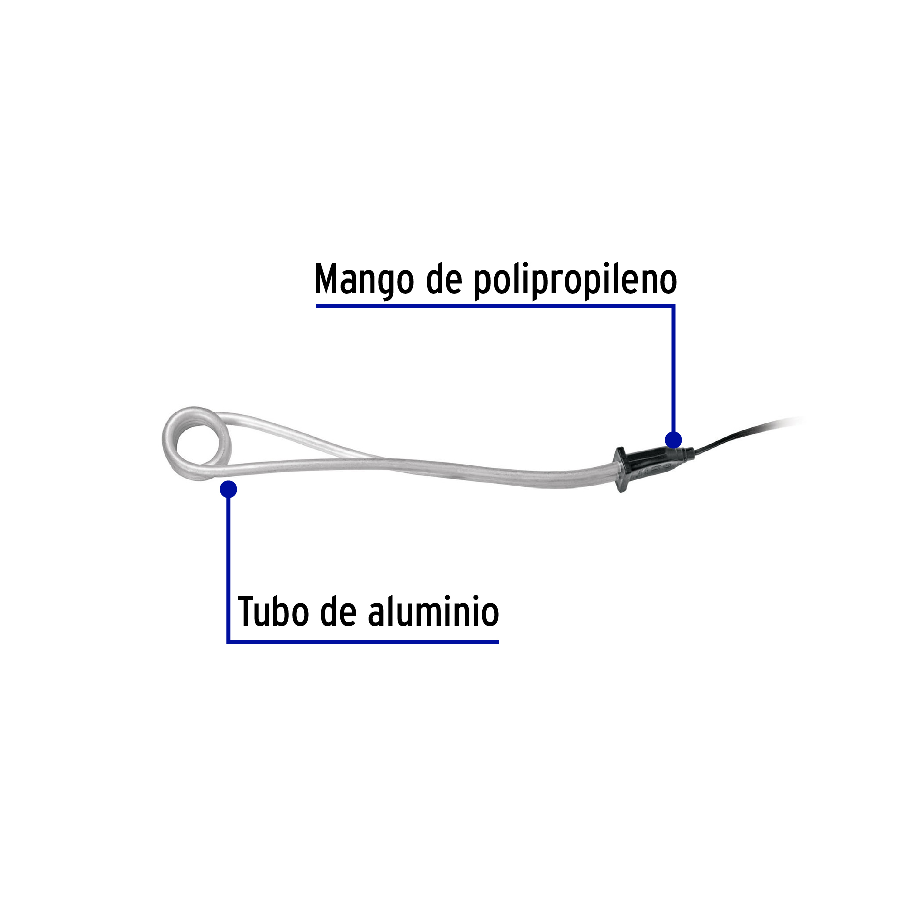Calentador de inmersión para agua #8, 1500W, 30 L Volteck - CAGU-8 / 49980