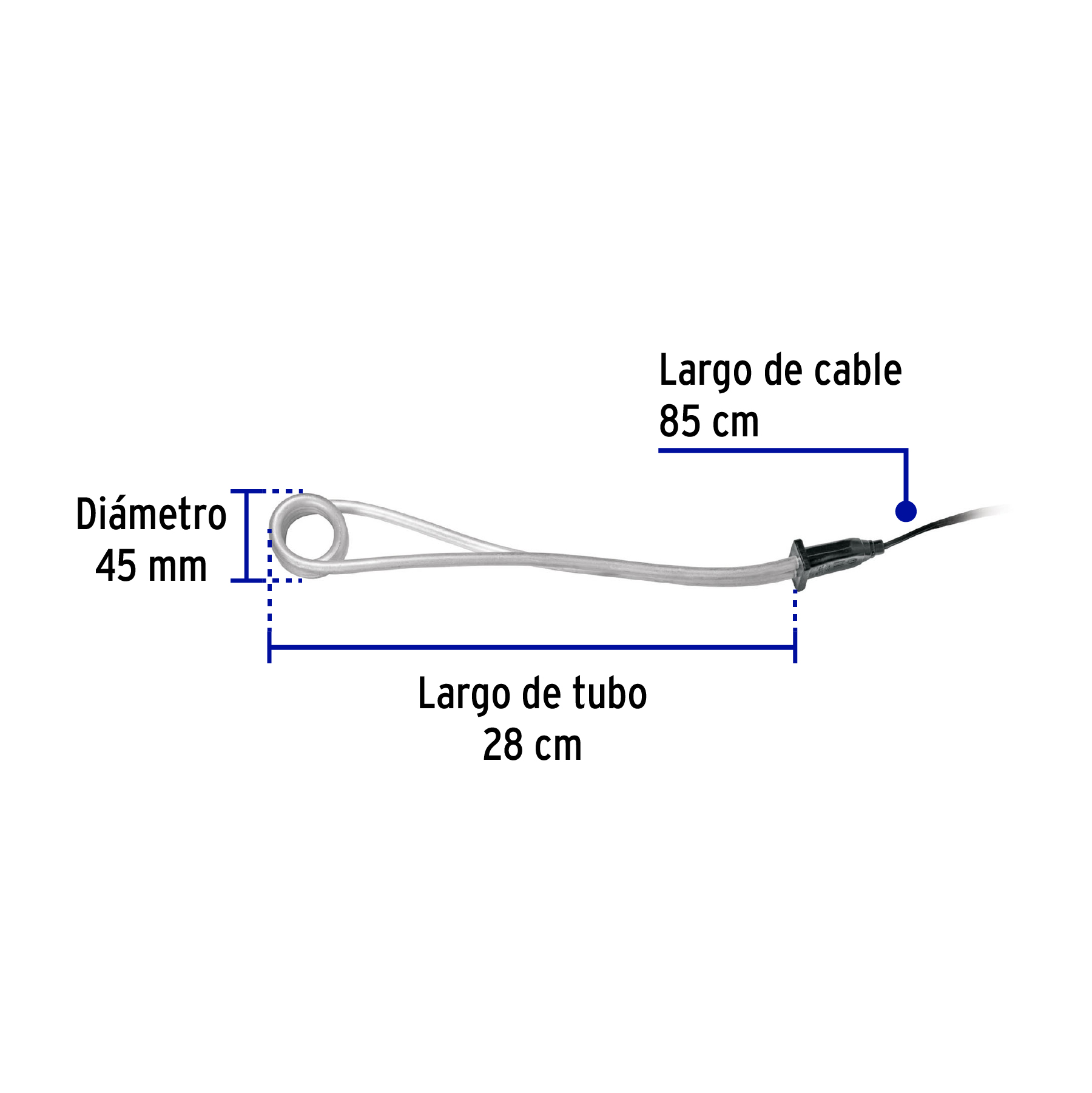 Calentador de inmersión para agua #8, 1500W, 30 L Volteck - CAGU-8 / 49980