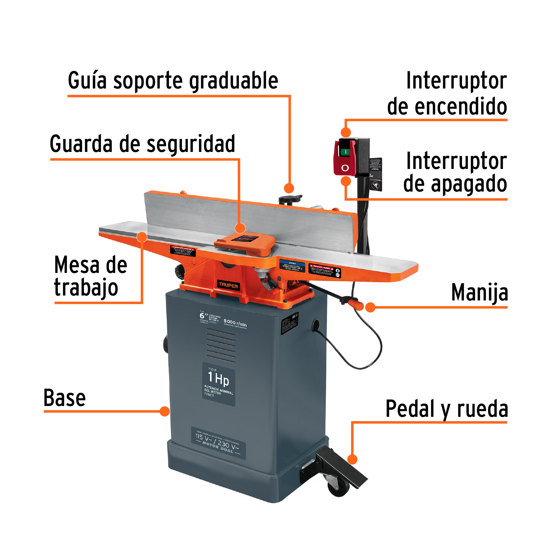 CANT-6X-2 Canteadora de 6', 1 HP Truper CANT-6X-2 Canteadora de 6', 1 HP Truper