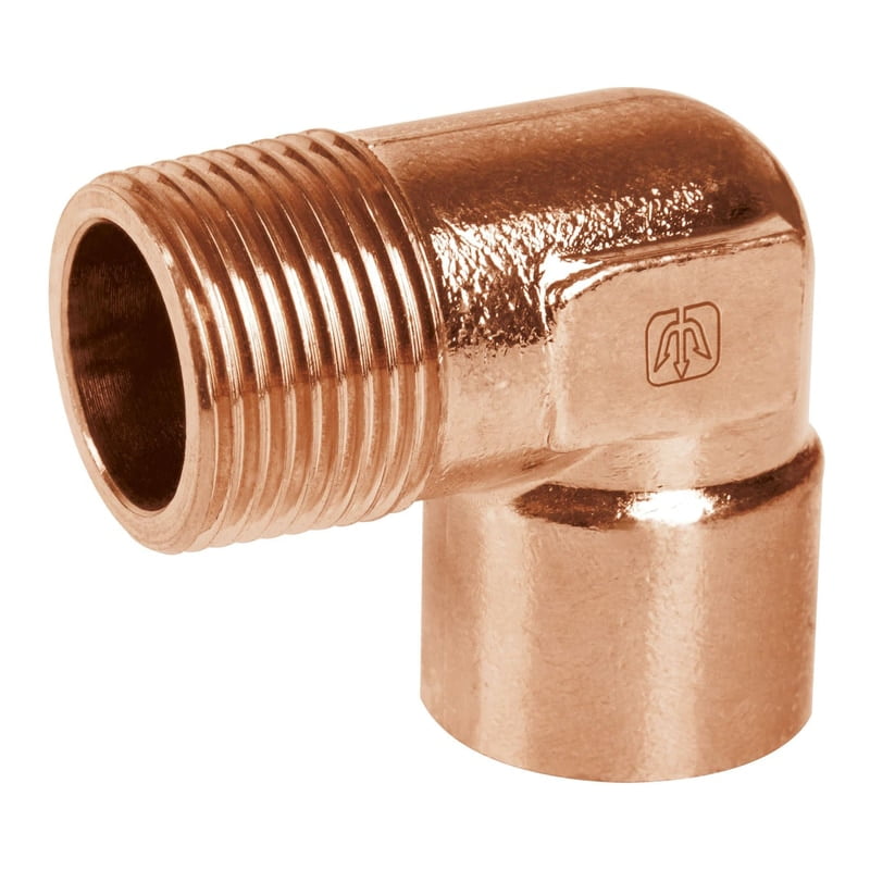Codo 90° de cobre, rosca exterior 1' - CC-513 / 49649 Codo 90° de cobre, rosca exterior 1' - CC-513 / 49649