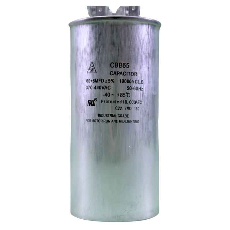 ClimaTek Dual Run Capacitor – 60+5 Uf MFD, 440 VAC – Replaces Supco CD60+5X440