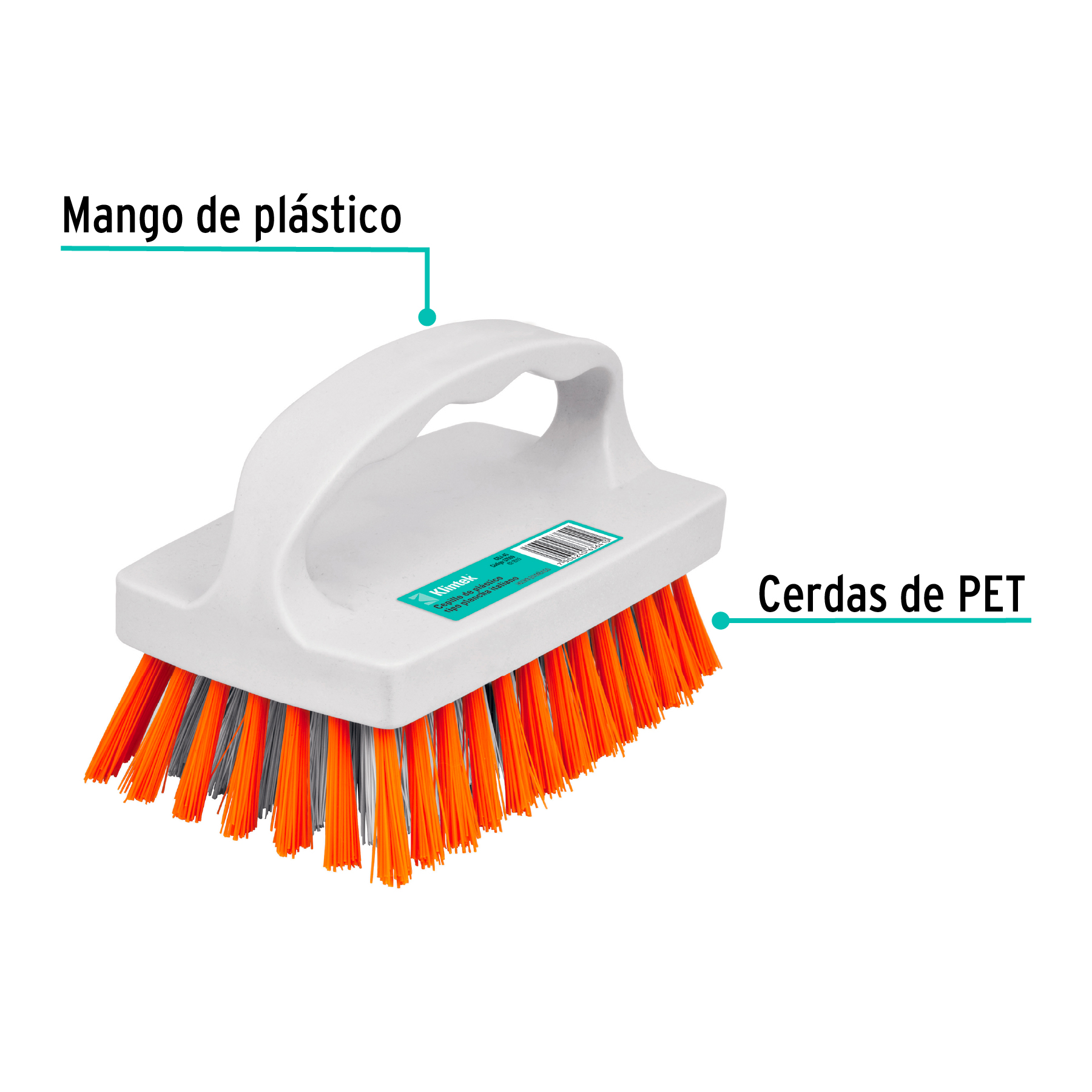 Cepillo de plástico, tipo plancha, estilo italiano - CELI-45 / 57009