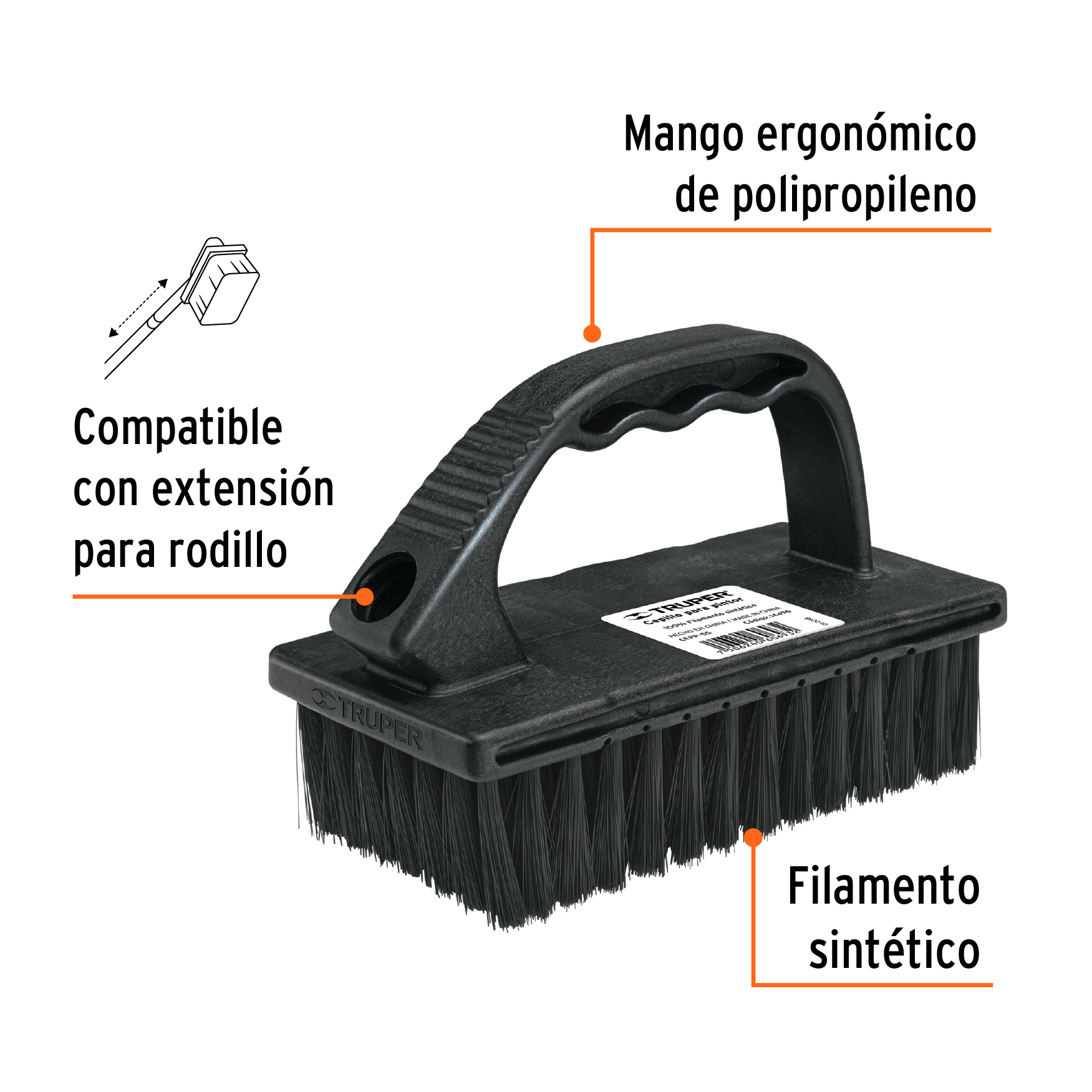 Cepillo para pintor, semi-rígido, cerda sintética - CEPP-55 / 14496