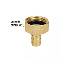 Conector sencillo 1/2', hembra, de latón maquinado - CF-1/2B / 12700 Conector sencillo 1/2', hembra, de latón maquinado - CF-1/2B / 12700