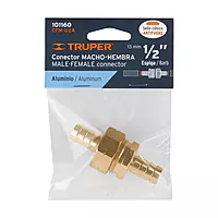 Juego de conectores 1/2" macho/hembra de aluminio, Truper - CFM-1/2A / 101160 Juego de conectores 1/2" macho/hembra de aluminio, Truper - CFM-1/2A / 101160
