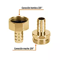 Juego de conectores 1/2" macho/hembra de aluminio, Truper - CFM-1/2A / 101160 Juego de conectores 1/2" macho/hembra de aluminio, Truper - CFM-1/2A / 101160