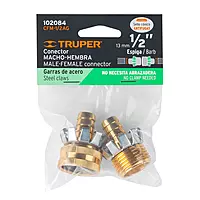 Juego de conectores 1/2" macho/hembra tipo garra de aluminio - CFM-1/2AG / 102084 Juego de conectores 1/2" macho/hembra tipo garra de aluminio - CFM-1/2AG / 102084