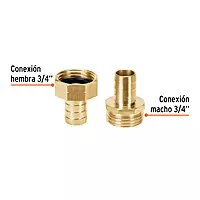Conectores macho y hembra 5/8', de latón - CFM-5/8B / 12706 Conectores macho y hembra 5/8', de latón - CFM-5/8B / 12706