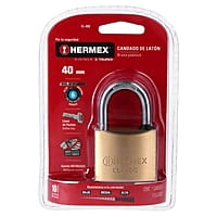 Candado de latón, 40mm, gancho corto, llave puntos, blister - CL-40Q / 43300 Candado de latón, 40mm, gancho corto, llave puntos, blister - CL-40Q / 43300