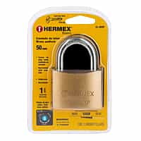 Candado de latón, 50mm, llave tetra, blister, Hermex Basic - CL-50XP / 23511