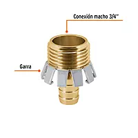 Conector 1/2" macho tipo garra de aluminio, Truper - CM-1/2AG / 101731