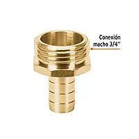 Conector sencillo 1/2', macho, de latón maquinado - CM-1/2B / 12702 Conector sencillo 1/2', macho, de latón maquinado - CM-1/2B / 12702
