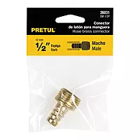 Conector sencillo 1/2', macho, Pretul - CM-1/2P / 26031
