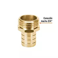 Conexión de laton macho de 3/4' para manguera, blister - CM-3/4B / 12287 Conexión de laton macho de 3/4' para manguera, blister - CM-3/4B / 12287