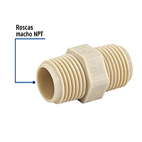Niple corrido, 1/2' - CM-471 / 48583 Niple corrido, 1/2' - CM-471 / 48583
