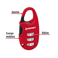 Candado de combinación 25 mm, blister - CMA-3C / 43350