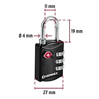 Candado de combinación de seguridad TSA, 30 mm, blister - CMA-5C / 46291
