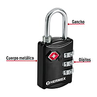 Candado de combinación de seguridad TSA, 30 mm, blister - CMA-5C / 46291