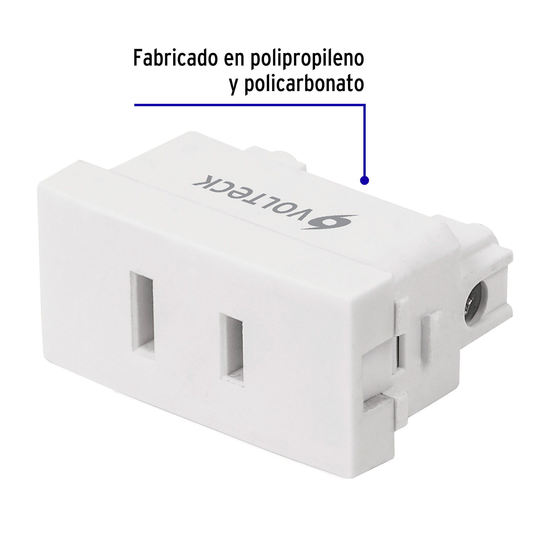 Contacto sencillo, sin tierra, línea Oslo, color blanco - CO-OB / 48318 Contacto sencillo, sin tierra, línea Oslo, color blanco - CO-OB / 48318