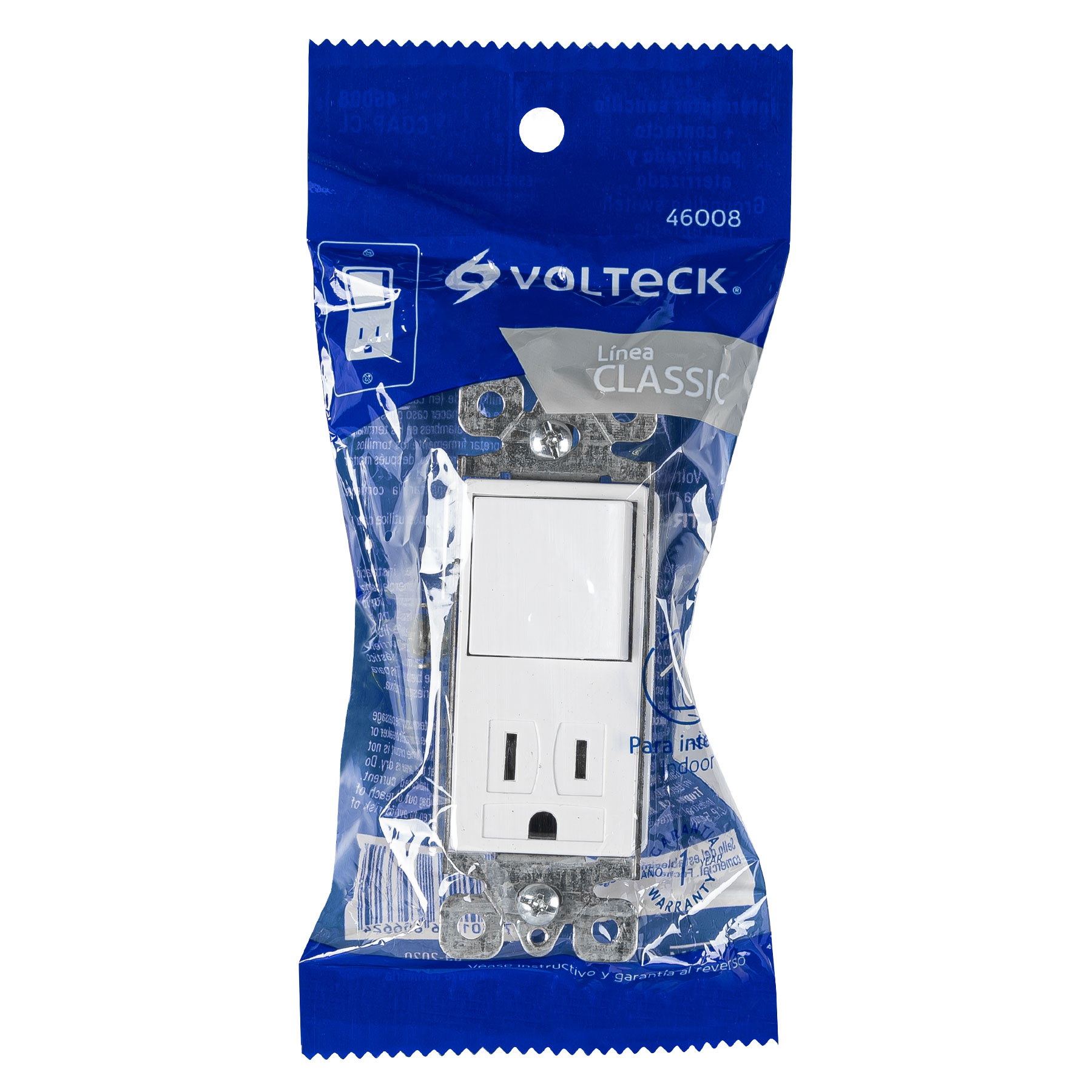 Interruptor-contacto, 2 polos + tierra, Classic - COAP-CL / 46008 Interruptor-contacto, 2 polos + tierra, Classic - COAP-CL / 46008