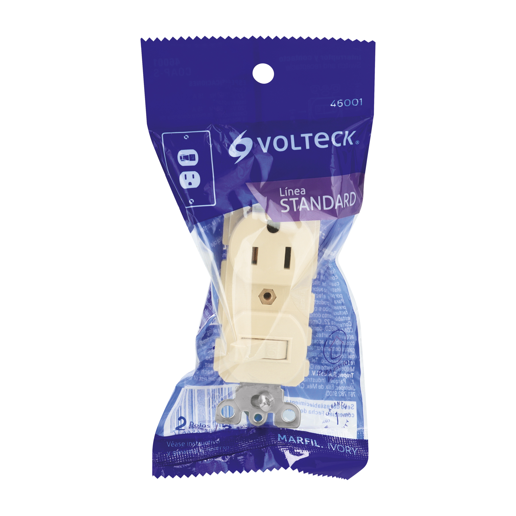 Interruptor de palanca con contacto, Standard, marfil - COAP-S / 46001 Interruptor de palanca con contacto, Standard, marfil - COAP-S / 46001