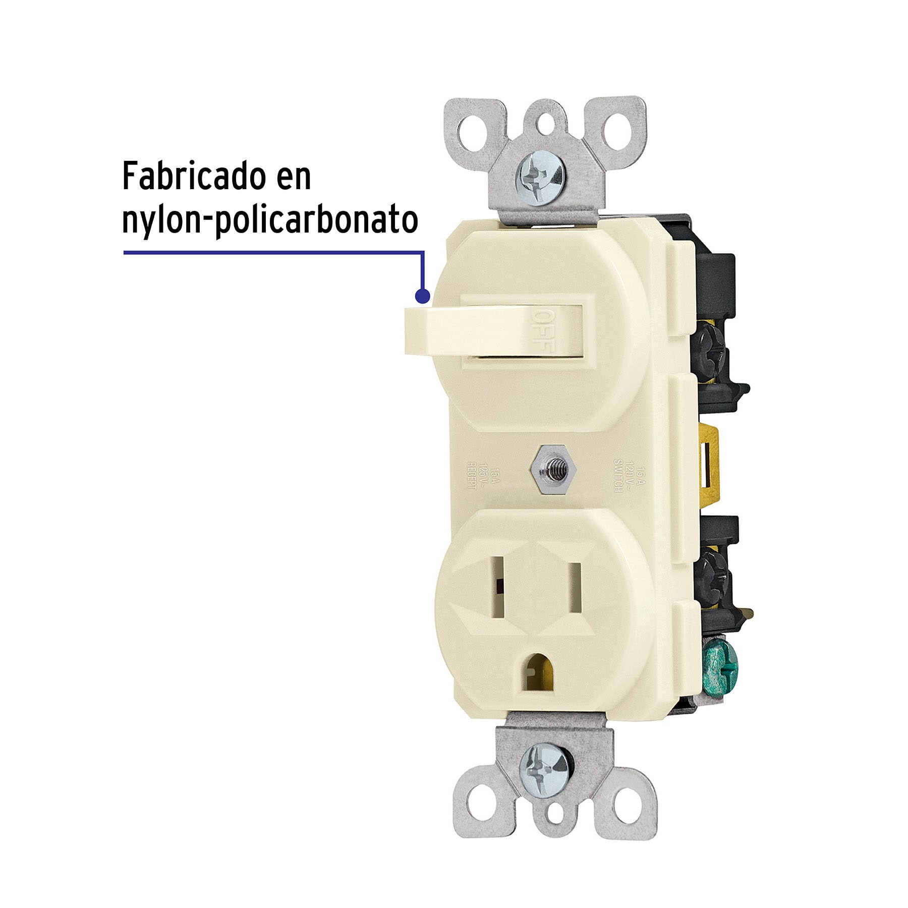 Interruptor de palanca con contacto, Standard, marfil - COAP-S / 46001 Interruptor de palanca con contacto, Standard, marfil - COAP-S / 46001