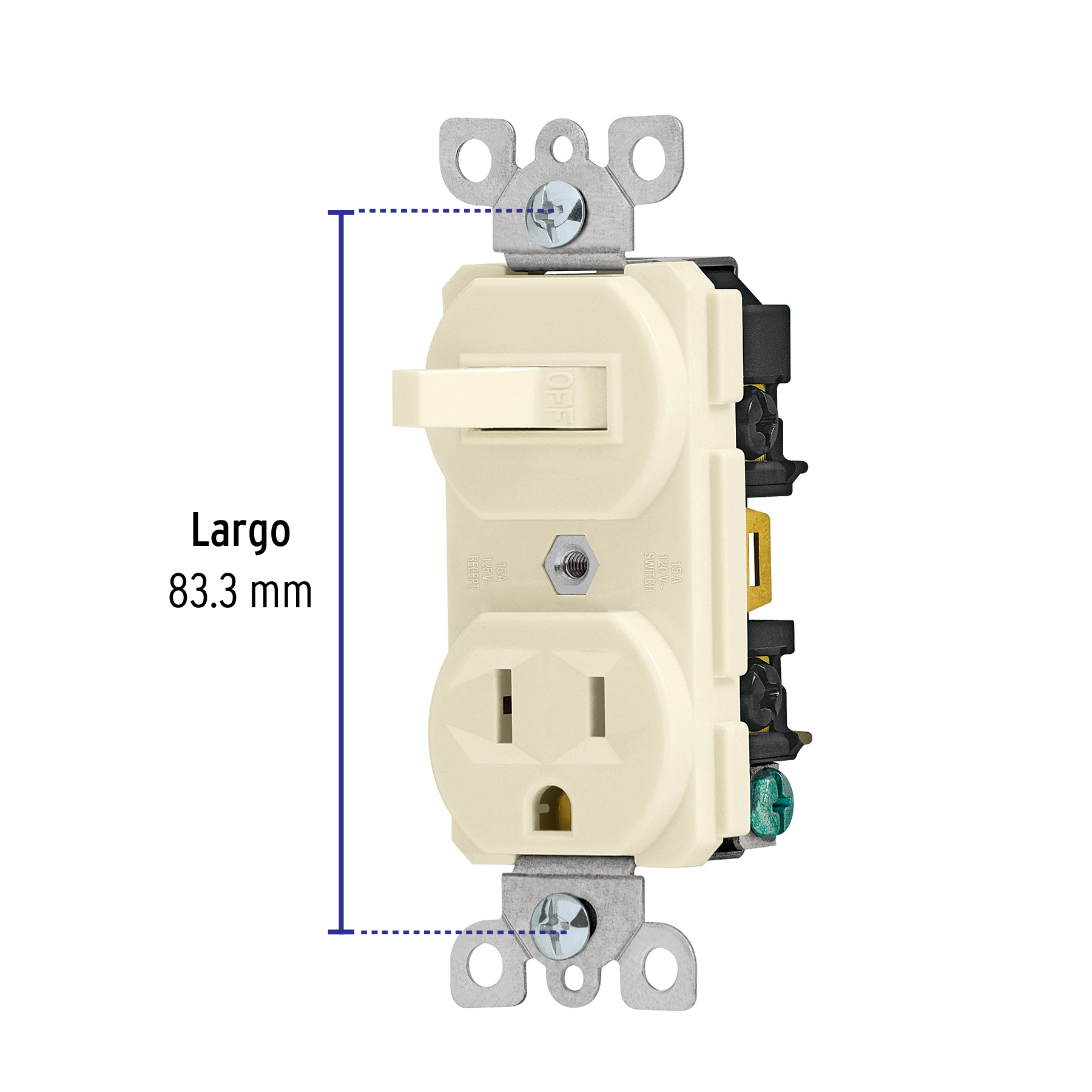 Interruptor de palanca con contacto, Standard, marfil - COAP-S / 46001 Interruptor de palanca con contacto, Standard, marfil - COAP-S / 46001
