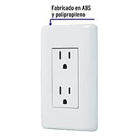 Contacto dúplex, 2 polos + tierra, Volteck Basic - CODO-B / 25076 Contacto dúplex, 2 polos + tierra, Volteck Basic - CODO-B / 25076