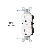 Contacto dúplex, 2 polos 3 hilos, Standard, blanco - CODO-SB / 49710 Contacto dúplex, 2 polos 3 hilos, Standard, blanco - CODO-SB / 49710