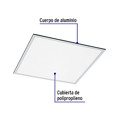 Panel LED 45 W 4000 K, 60 x 60 cm, colgante Volteck - COL-400LN / 49724