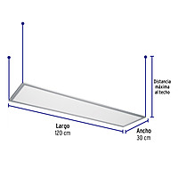 Panel delgado colgante de LED 45 W 30 x 120 cm luz de día - 48550 - COL-401L - Caja con 1 Pieza – Master 4 Panel delgado colgante de LED 45 W 30 x 120 cm luz de día - 48550 - COL-401L - Caja con 1 Pieza – Master 4