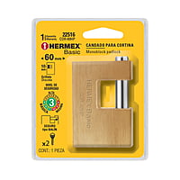 Candado antipalanca, 60mm, cuerpo de hierro, Hermex Basic - COR-60HP / 22516