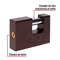 Candado antipalanca, 60mm, cuerpo de hierro, Hermex Basic - COR-60HP / 22516