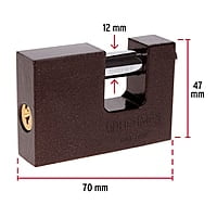 Candado antipalanca, 70mm, cuerpo de hierro, Hermex Basic - COR-70HP / 23540 Candado antipalanca, 70mm, cuerpo de hierro, Hermex Basic - COR-70HP / 23540