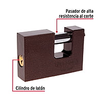 Candado antipalanca, 70mm, cuerpo de hierro, Hermex Basic - COR-70HP / 23540 Candado antipalanca, 70mm, cuerpo de hierro, Hermex Basic - COR-70HP / 23540
