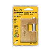 Candado antipalanca, 75mm, cuerpo de latón, Hermex Basic - COR-75P / 23512