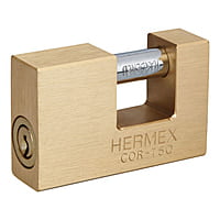 Candado antipalanca, 75mm, cuerpo de latón, llave puntos - COR-75Q / 43354 Candado antipalanca, 75mm, cuerpo de latón, llave puntos - COR-75Q / 43354