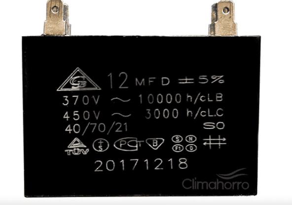 Capacitor Ventilador 12 Mf 370 / 450 Vac - Ct-12 Capacitor Ventilador 12 Mf 370 / 450 Vac - Ct-12