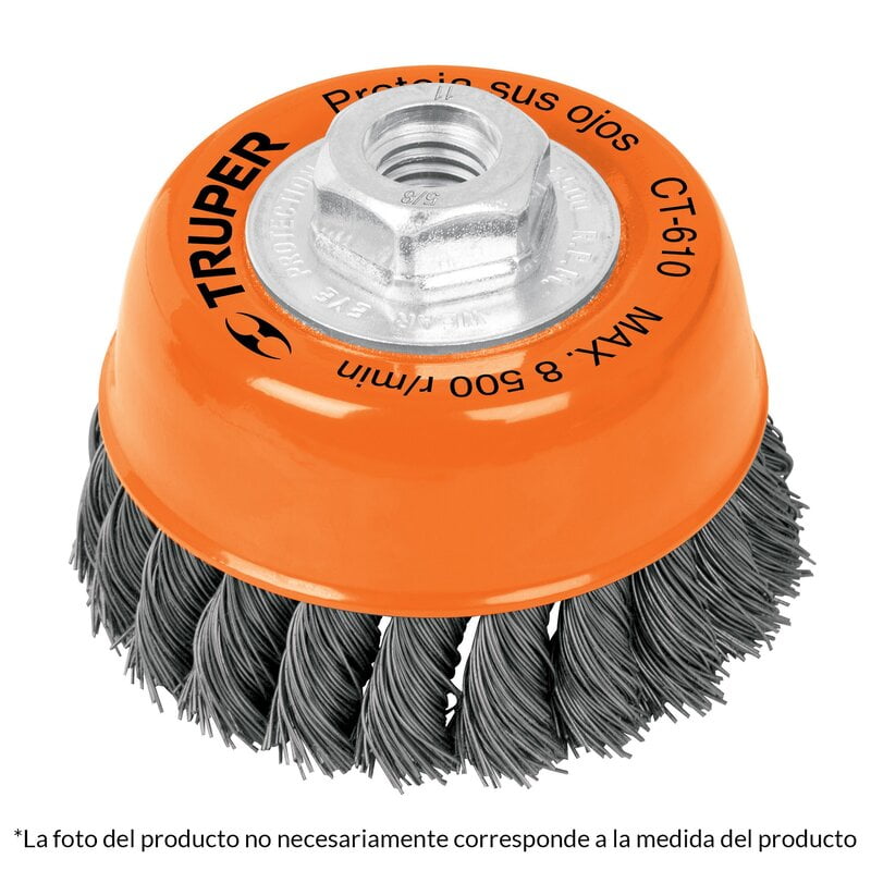 Carda de copa, alambre trenzado fino, 5' para esmeril - CT-612 / 11541 Carda de copa, alambre trenzado fino, 5' para esmeril - CT-612 / 11541