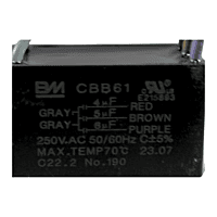 Capacitor de Trabajo Triple Cuadrado para Ventilador con Cables 4+5+6UF, 250V Capacitor de Trabajo Triple Cuadrado para Ventilador con Cables 4+5+6UF, 250V