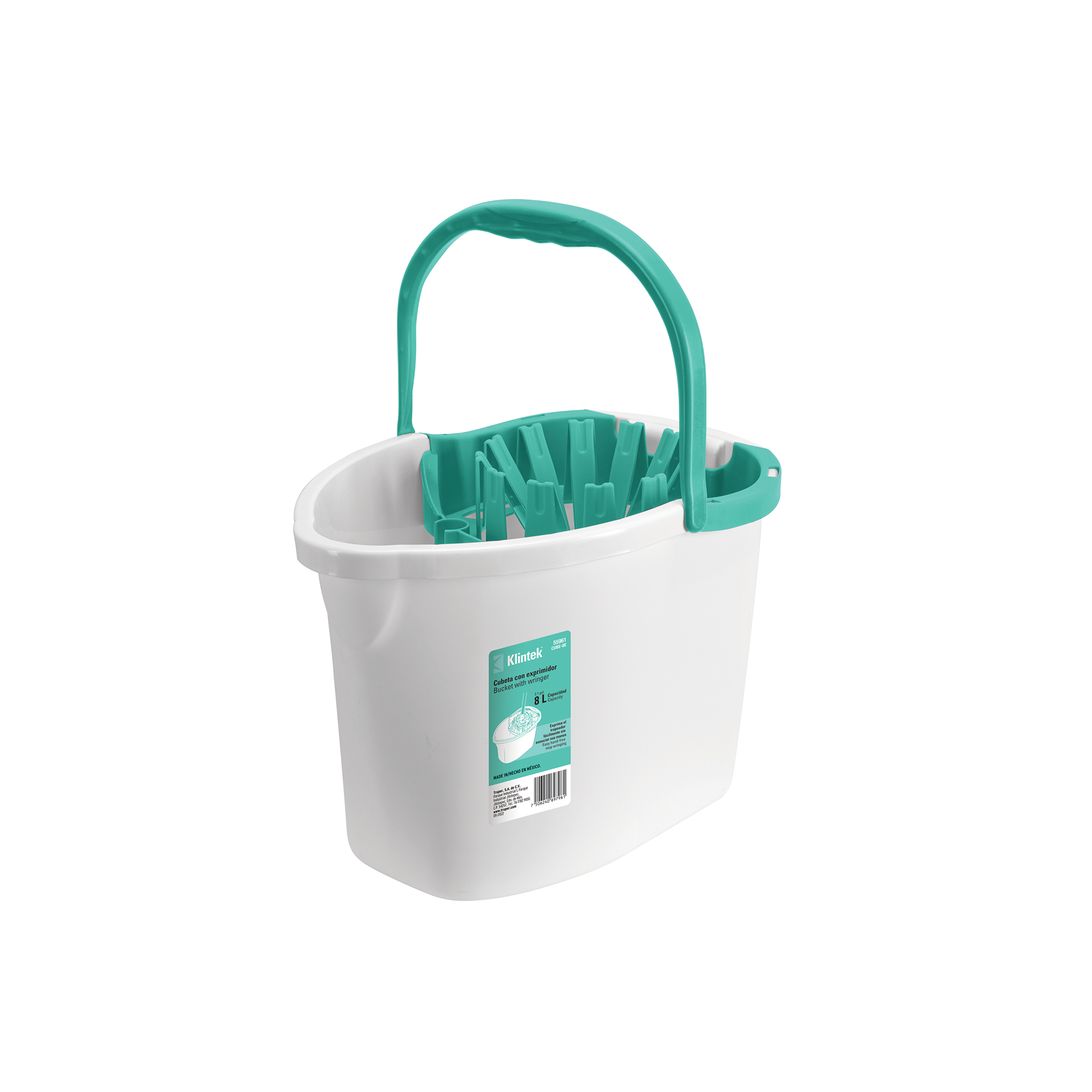 Cubeta plástica con exprimidor, 8L - CUBE-8E / 55961 Cubeta plástica con exprimidor, 8L - CUBE-8E / 55961