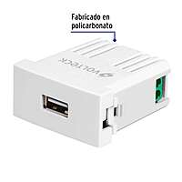 Cargador USB a la pared, 2.1A, línea Oslo, color blanco - CUSB-OB / 46086