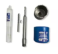 Kit Sacabocados 3 Pulgadas Punta Diamante y Adaptador SDS Cluxer - CX-SBCPO8150 Kit Sacabocados 3 Pulgadas Punta Diamante y Adaptador SDS Cluxer - CX-SBCPO8150