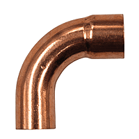 Codo Cobre Radio Largo Bushing 90º, Interior 1/2, Exterior 5/8 - CXC-272-0050 Codo Cobre Radio Largo Bushing 90º, Interior 1/2, Exterior 5/8 - CXC-272-0050