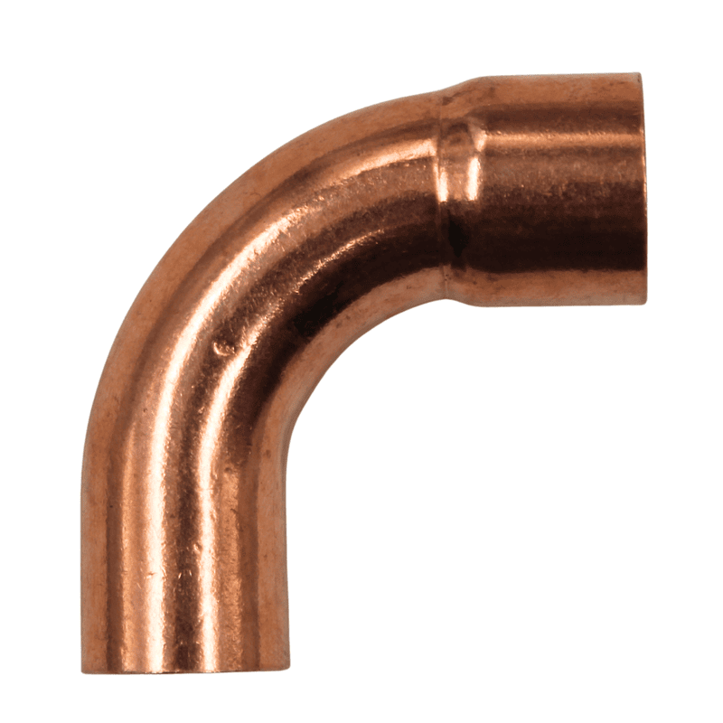 Codo Cobre Radio Largo Bushing 90º, Interior 1/2, Exterior 5/8 - CXC-272-0050 Codo Cobre Radio Largo Bushing 90º, Interior 1/2, Exterior 5/8 - CXC-272-0050