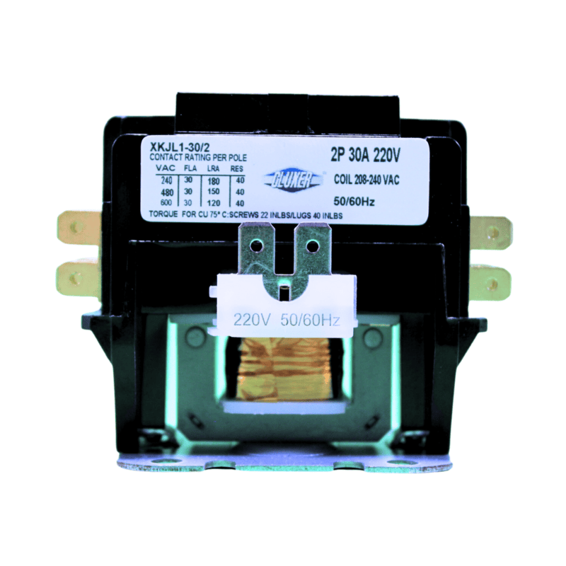 Contactor 2 Polos, 30 Amps, Bobina 208-204VAC, 50/60Hz, Cluxer - CXC2P30A220 Contactor 2 Polos, 30 Amps, Bobina 208-204VAC, 50/60Hz, Cluxer - CXC2P30A220