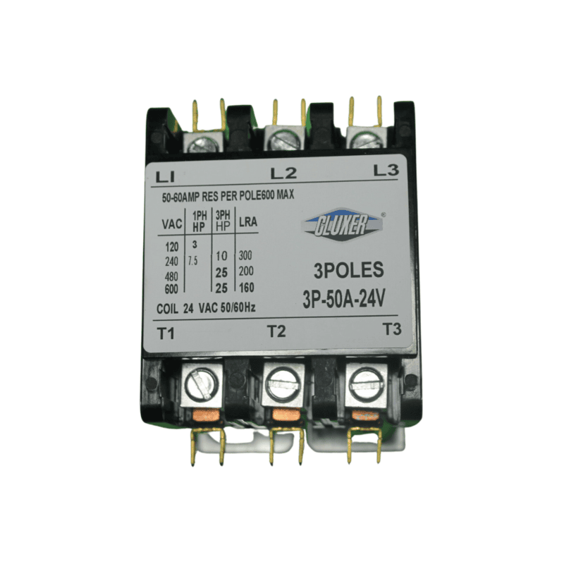 Contactor 3 Polos, 50 Amps, Bobina 21-24 Vac, 50/60Hz, Cluxer - Cxc3P50A24 Contactor 3 Polos, 50 Amps, Bobina 21-24 Vac, 50/60Hz, Cluxer - Cxc3P50A24