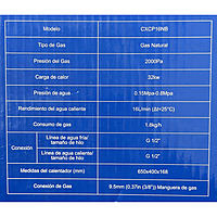 Boiler de Paso 16 litros CLUXER, Gas Natural, Series Phoenix - CXCPGN16L Boiler de Paso 16 litros CLUXER, Gas Natural, Series Phoenix - CXCPGN16L