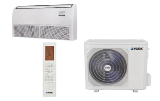 Set Minisplit YORK Piso Techo Inverter 2 Ton. 220/1/60 20 SEER Frio/Calor - YFKE24BZTMCMORX