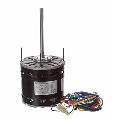 Century Fan and Blower Motor, 1/2 HP, 1 Ph, 60 Hz, 208-230 V, 1625 RPM, 3 Speed, 48 Frame